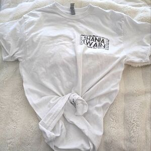 Shania twain t shirt, band T, white, size Medium, let's go girls!